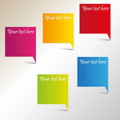 Wall Mural - vector color tags with place for your text