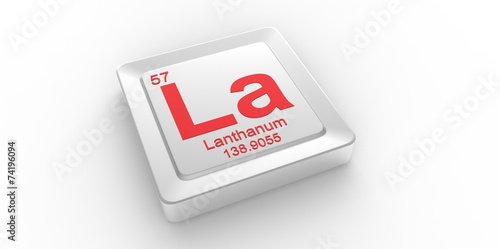 Fotografie, Obraz La symbol 57 for Lanthanum chemical elem of the periodic table