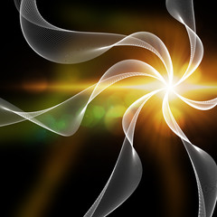 Wall Mural - abstract line curve background