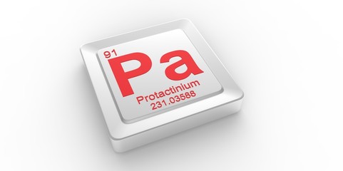 Wall Mural - Pa symbol 91for Protactinium chemical elem of the periodic table