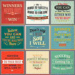 Wall Mural - Success quotes colored set