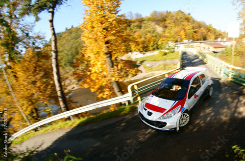 Fototapeta na szkło Rajdowa jesień / Rally autumn