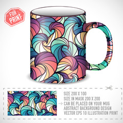 abstract art design for print on a cup. Vector illustration conc