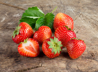 Sticker - Fresh ripe strawberry.