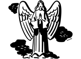 Sticker - Praying Angel