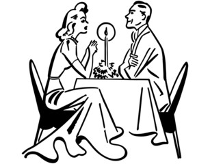 Canvas Print - Dining Couple