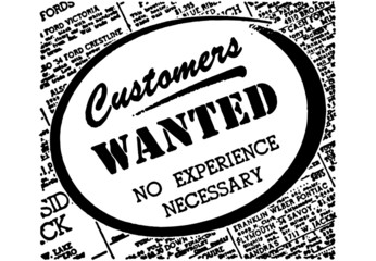 Wall Mural - Customers Wanted