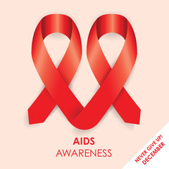 Wall Mural - aids awareness ribbon