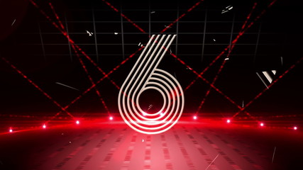 Aufkleber - Countdown to midnight in disco style for 2015