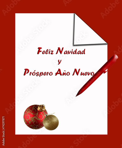 Felicitación, Navidad, fondo blanco, bolas, bolígrafo - Buy this stock  illustration and explore similar illustrations at Adobe Stock | Adobe Stock