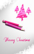Różowa kartka świąteczna z najlepszymi życzeniami