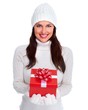 © grinny - Beautiful girl with Christmas gifts.