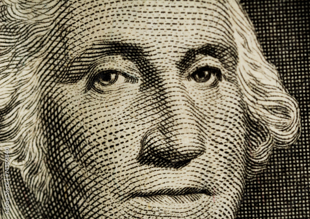 Dollar face close-up