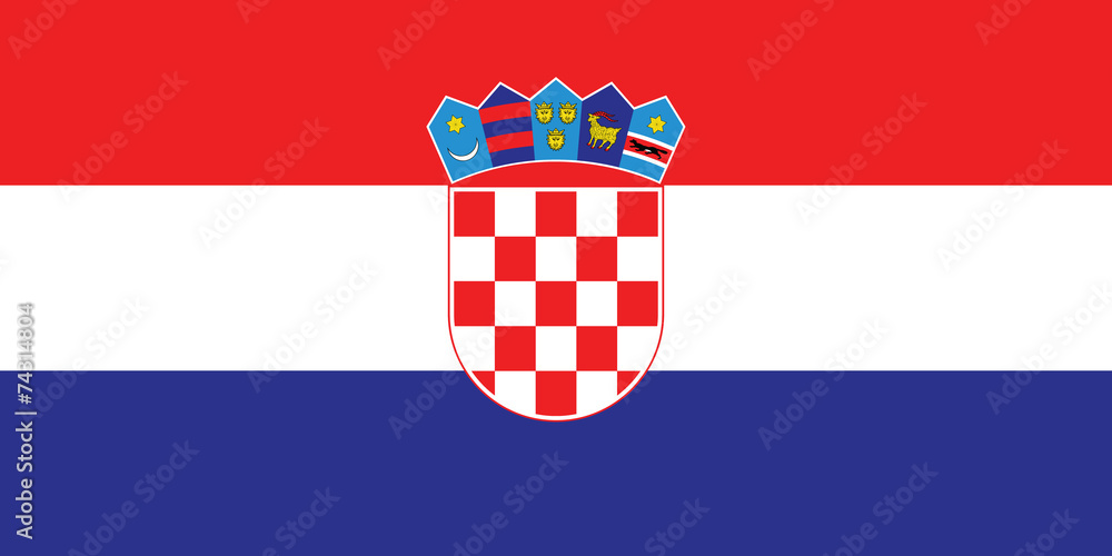 Flag of Croatia - obrazy, fototapety, plakaty 