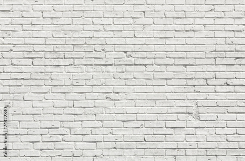 Fototapeta na wymiar White brick wall