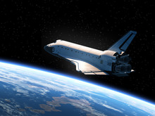Space Shuttle Orbiting Earth