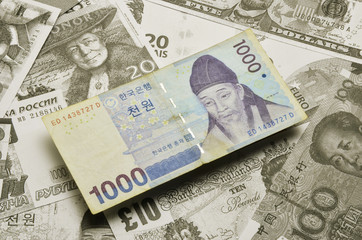 Poster - 대한민국 원 South Korean won Südkoreanischer South Korea money