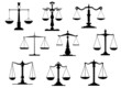 Black law scale icons