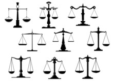 Black Law Scale Icons