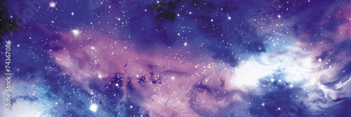 Bannière Cosmos avec des étoiles Poster Mural XXL