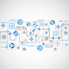 Abstract technology concept of business background.