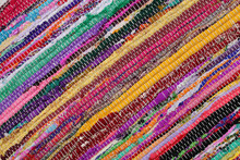 Recycling, Handmade Colorful Ethnic Motley Retro Rug, Carpet