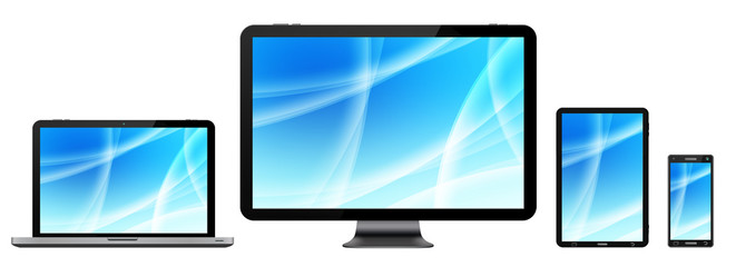 Wall Mural - modern digital tech device collection