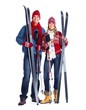 © grinny - Woman and man with ski