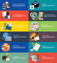 Icons set banners for business