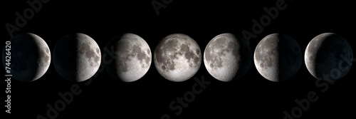 Photographie Les phases de lune collage, les éléments de cette image sont fournis par la NASA