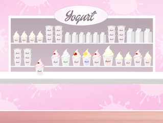 Canvas Print - yogurt shop