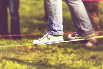 Wall Mural - Slack-line