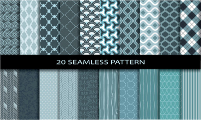 Wall Mural - 20 seamless patterns