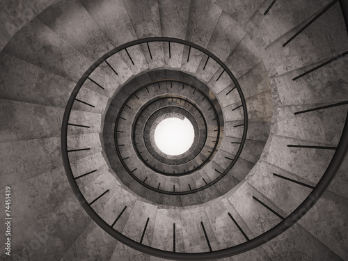 Fototapeta na wymiar spiral staircase