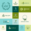 Set of modern flat design nature and beauty icons