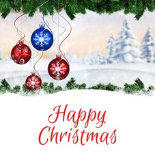 Poster - Composite image of christmas card