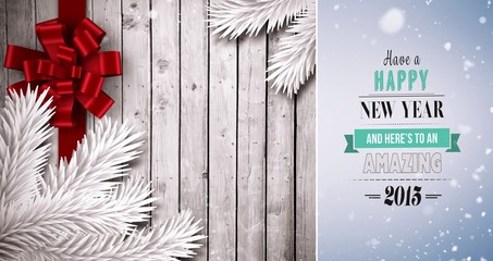 Poster - Composite image of snow falling
