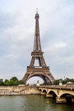 Fototapeta Boho - Seine in Paris and Eiffel tower