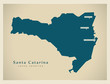 Modern Map - Santa Catarina BR