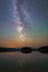 Wall Mural - starry night at the lake