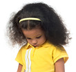 © kmiragaya - Sad or shy african american small girl
