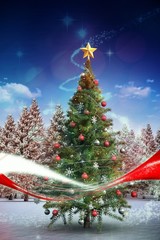 Poster - Composite image of christmas tree