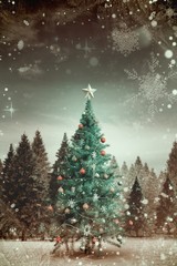 Poster - Composite image of christmas tree