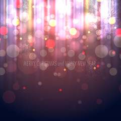 Wall Mural - Winter Christmas Blurred Bokeh Background