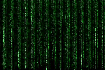 matrix background with the green symbols