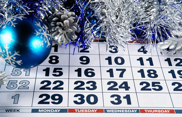 the eve of the new year on the calendar