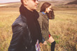 © arthurhidden - Landscape portrait of young beautiful stylish couple sensual and