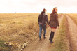 © arthurhidden - Landscape portrait of young beautiful stylish couple sensual and