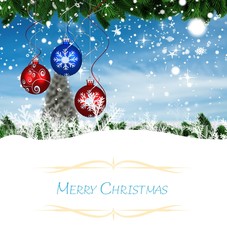 Poster - Composite image of Composite image of christmas card