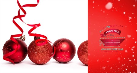 Poster - Composite image of snow falling